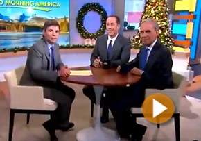 Jerry Seinfeld & George Stephanopoulos talk Transcendental Meditation with Bob Roth on Good Morning America 